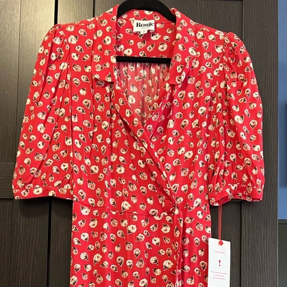 Rouje Red Floral Midi Dress - Picture 1 of 10